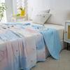 Air Condition Thin Blanket Summer Quilt Cover Cool Summer Cotton Quilt King Size Lace Free Shipping Down Blue Bedding Set Washed