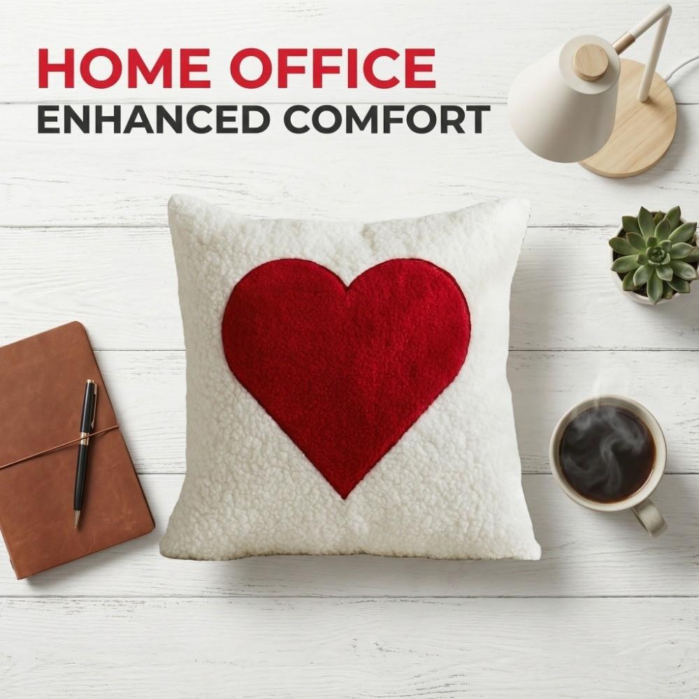 Washable Soft Valentine Heart Pattern Pillowcase Decorative Embroidery Tufted Cushion Case 45CM LOVE Throw Pillow Cover Wedding