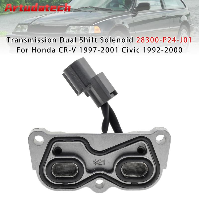 Artudatech Transmission Dual Shift Solenoid 28300-P24-J01 For Honda CR-V 1997 1998 1999 2000 2001 Civic Car Accessories