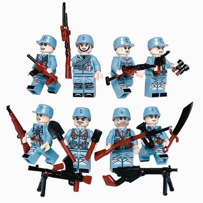 Militärpuppe Baustein Achte Route Armee Soldat Puppe Puzzle Montage Kinderspielzeug