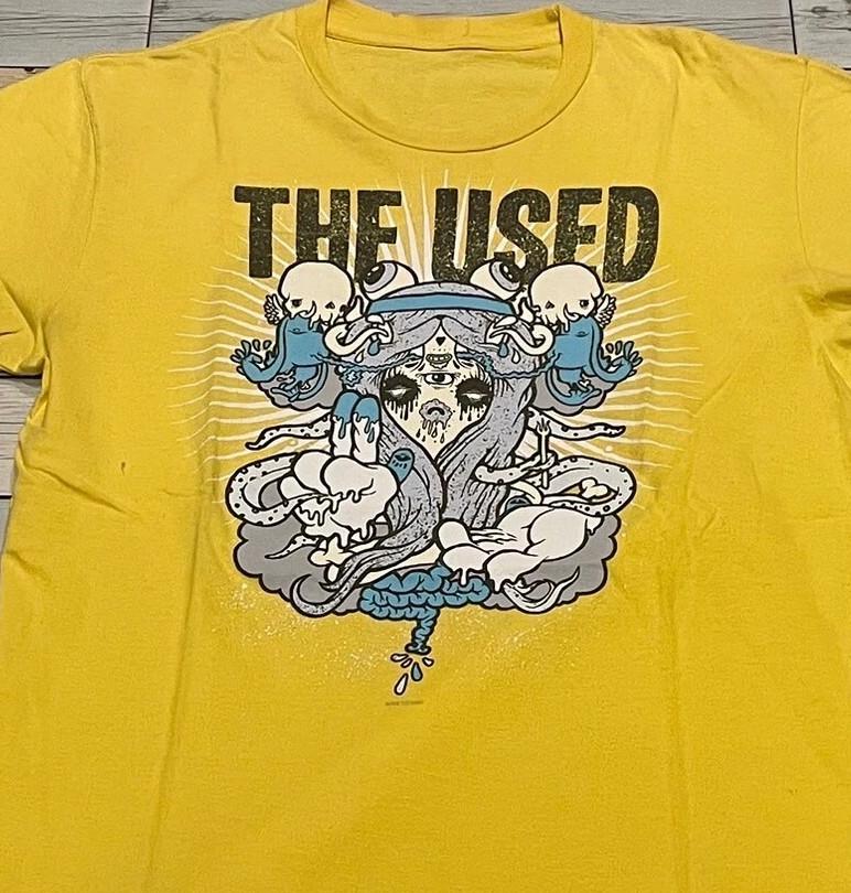 Yellow The Used Band Tour Adult Cotton Unisex T-Shirt AN020 Unisex T-Shirt M