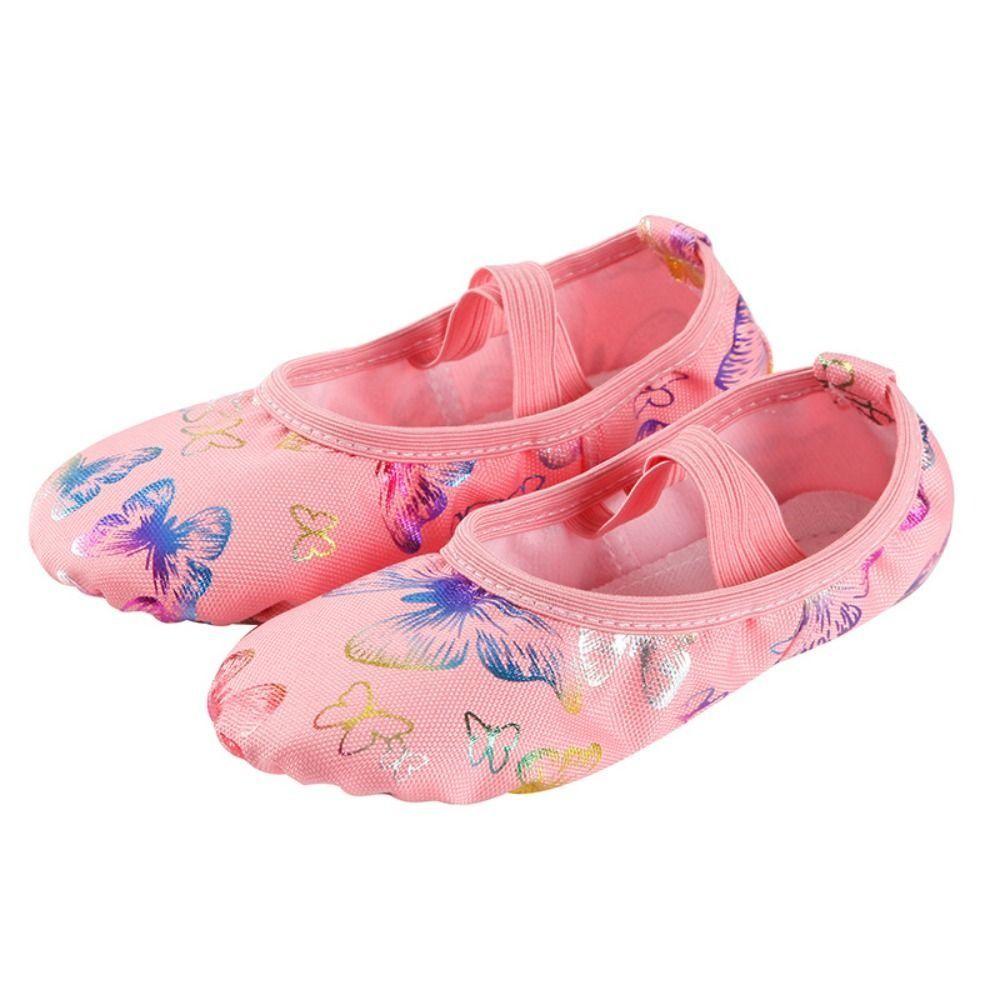 

1 Pair of Butterfly Ballet Shoes Canvas Soft Sole Shoes Children Dance Shoes Girls Woman 27