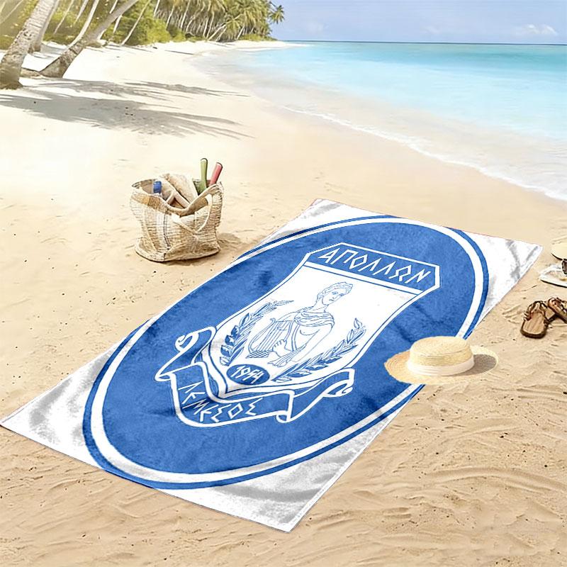 Apollon Limassol FC Print Beach Towel, Large Soft Quick Dry Towel for Beach Camping Swimming