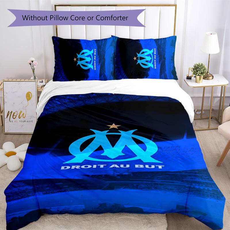 Marseilles 3pcs Bedding Set Duvet Cover Closure Includes 1 Duvet Cover & 2 Pillowcases for All Seasons Bedroom Home Dorm Decor