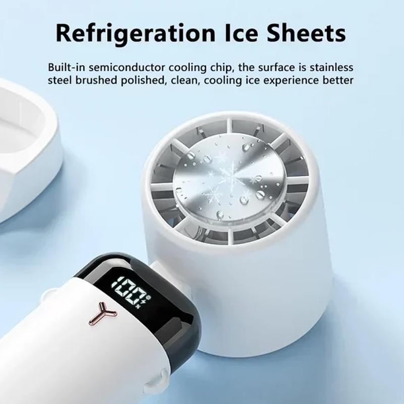 3600mAh Portable  Mini Handheld Fan Semiconductor Refrigeration Cooling Desk Fan Folding Hanging Neck Fan Air Cooler for Outdoor