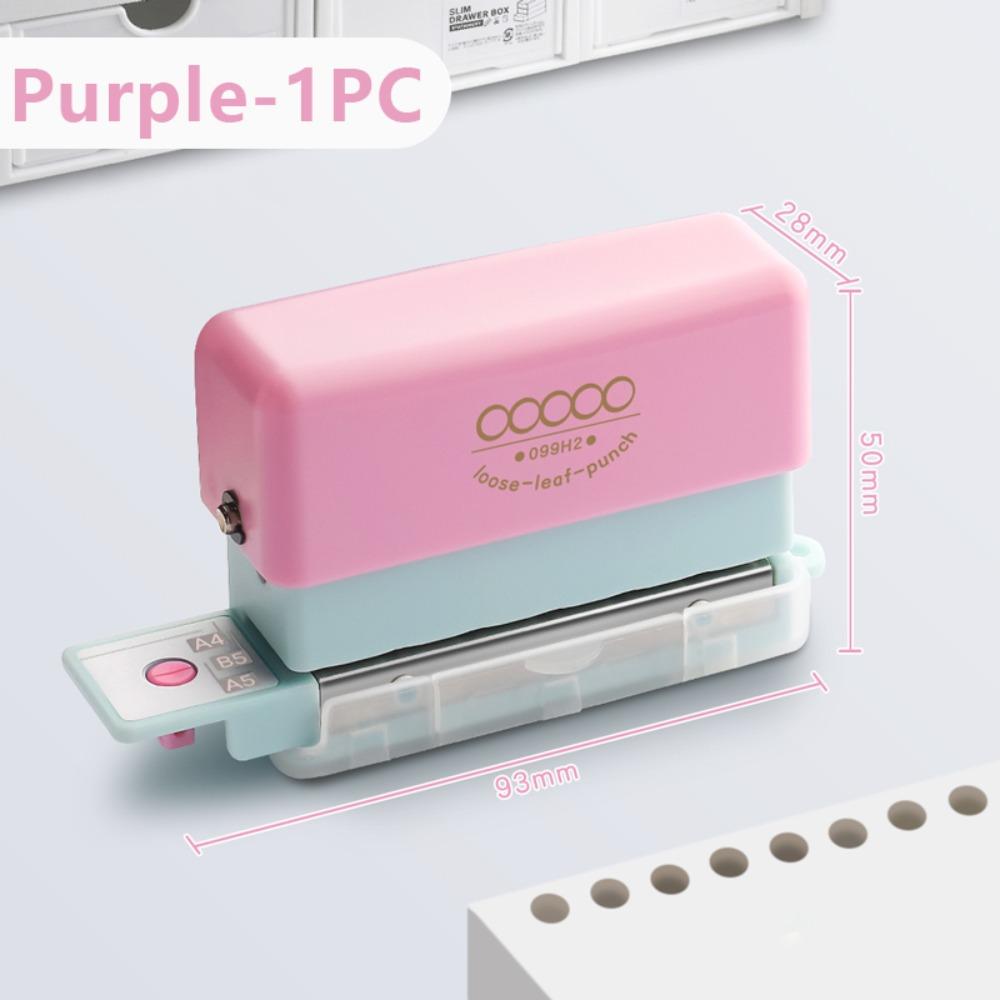 

5-Hole Hole Puncher DIY Craft Embosser Durable Paper Puncher Stationery фіолетовий