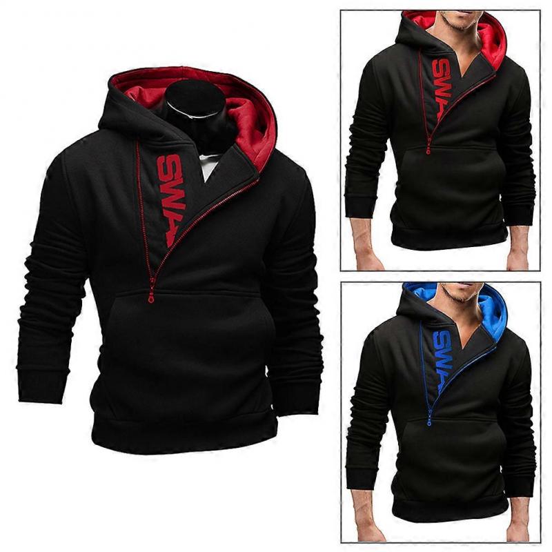  Men's Stylish Slim Warm Hooded Sweatshirt Zipper Coat for Jacket Outwear Sweater