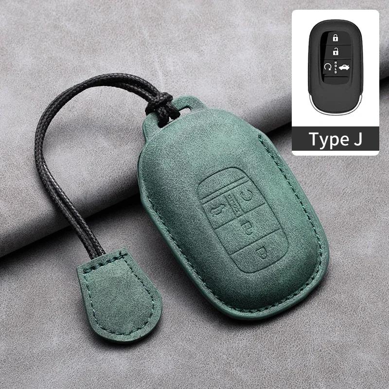 

4 Buttons Car Remote Key Case Cover For Honda Hr-V Cr-V Crv Civic Accord Leather Car Key Shell Fob Keychain