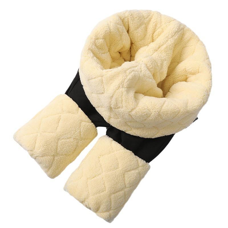 Lamb Wool Silk Pants Women's Winter Wear Fleece Thickened Leggings High Waist Super Thick Knee Pads Warm Cotton Pants