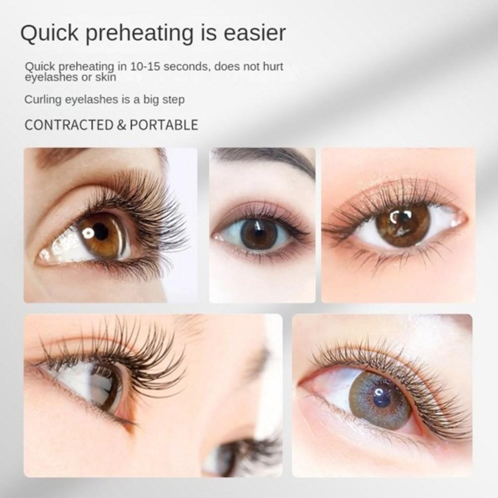 Makeup Tools Beauty Accessories Makeup Set Long-lasting Electric Eyelash Curler Portable Without Batteries, 1pc Random Purple, 1 Piece