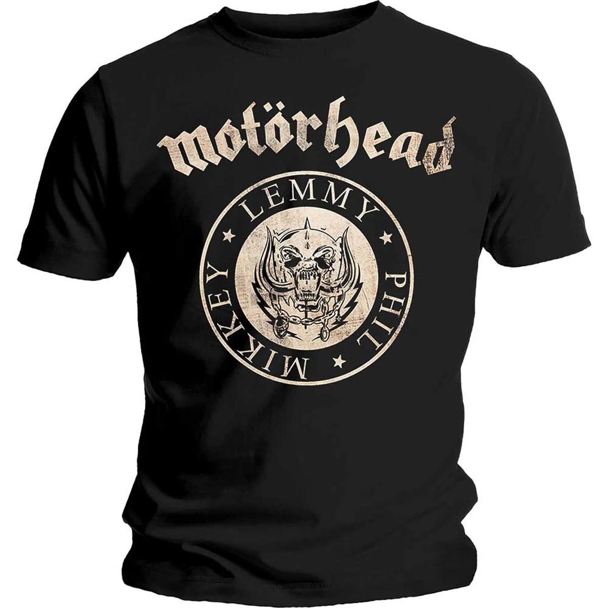 Motorhead Lemmy Kilmister Phil Mikkey Official Mens Unisex T-Shirt S