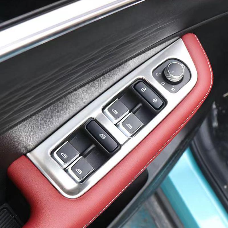 For Geely Coolray  2024 Stainless SteeI Interior Door Armrest Panel Cover Window Glass Lift Switch Button Trims Accessories