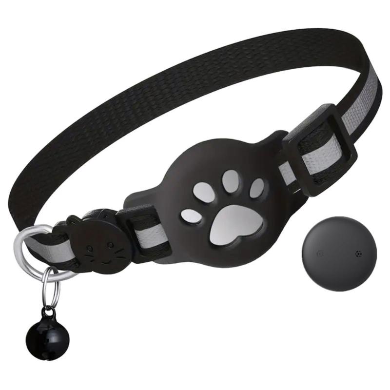 Cats Tracking Collar for Devices Anti Loss Alarm Reflective Necklace Small Felines No Subscription