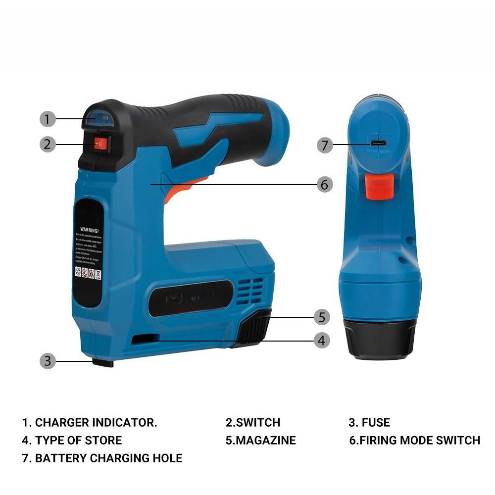 Furniture Woodworking Decoration Power Tool Household Portable Electric Nail Gun Cordless Handheld Air Nail Gun