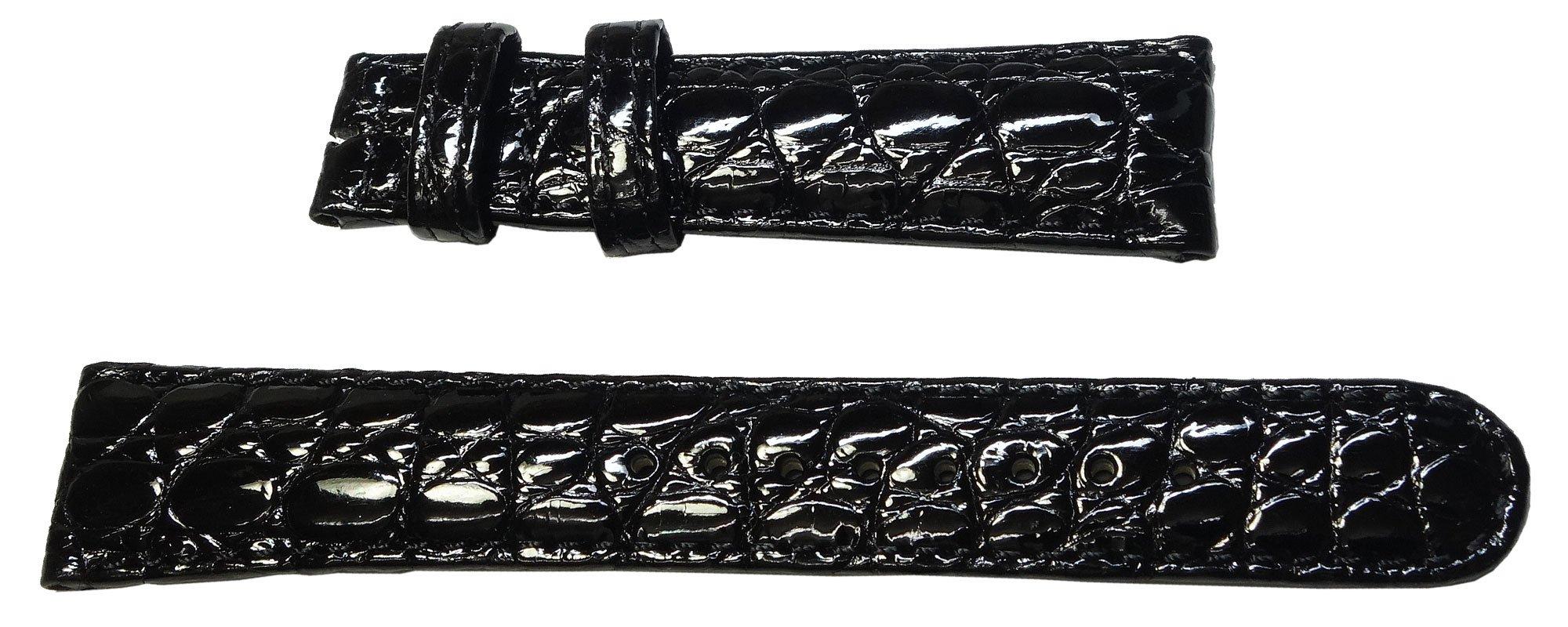 

Seiko 19мм Grand Seiko SBGR002 Оригинальный ремешок для часов DD58BW Крокодил Черный Мужской