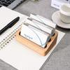 1pcs Wooden Business Card Box Creative Desktop Large Capacity Display and Storage Front Desk Business Card Holder