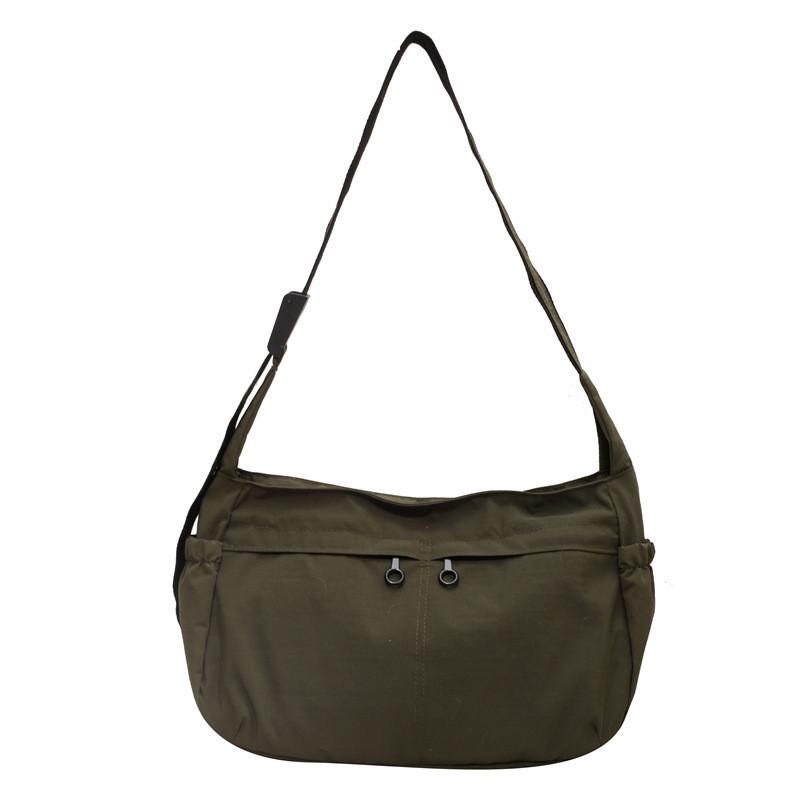 

IELGY Водонепроницаемая нейлоновая сумка, вместительная сумка-мессенджер, универсальная повседневная и легкая спортивная ветровая сумка через плечо зелёный