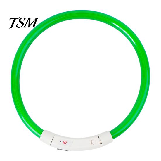 LED Dog Collar Rechargeable Luminous USB Charging Necklace Puppy Light Up for Outdoor Pet