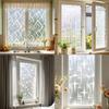 Frosted Static Glass Sticker Geometric Butterfly Jigsaw Decorative Static Window Cling UV Sun Blocking Privacy Film for Home Office Bathroom