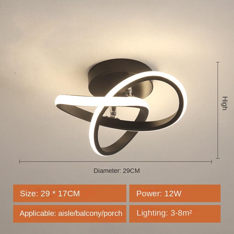 Modern minimalist corridor lights, LED corridor lights, creative entry, entrance hall, dressing room, exposed ceiling lights