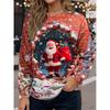 3D Print Christmas Snowman Sweatshirts Women Fashion Casual Streetwear O-Neck Hoodies Pullovers Harajuku Y2k Tops Woman Clothing
