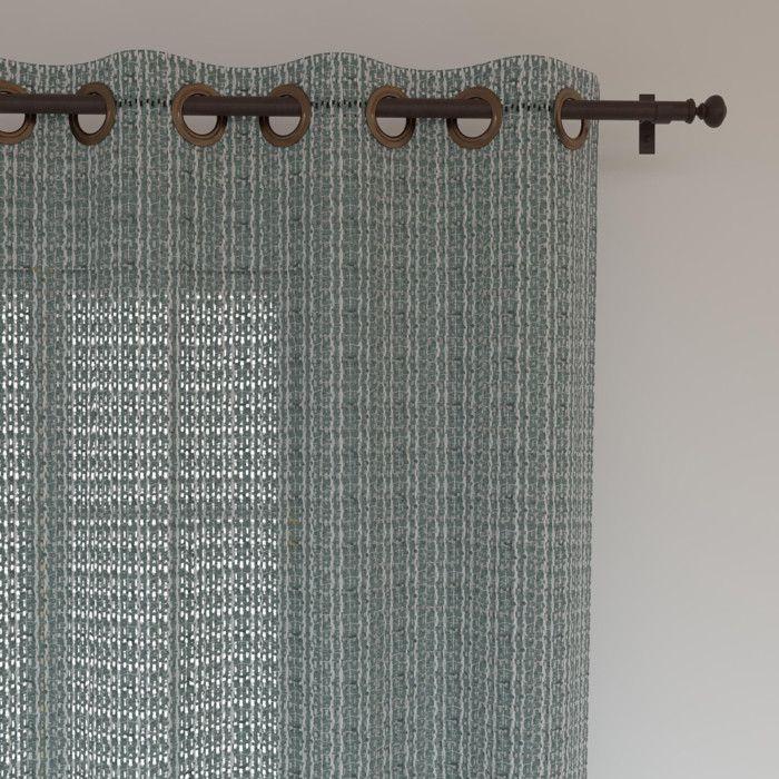 Eyelet Curtains 135x250 Cm ARTHUR Blue, by Soleil d'Ocre