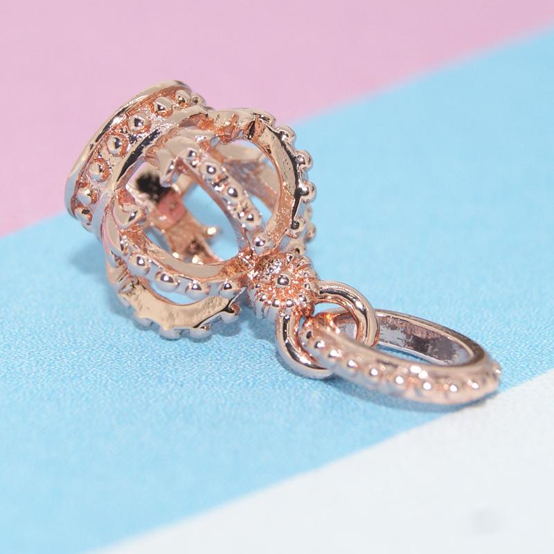 New Copper Rose Gold Apple Pumpkin Cart Pendant Trinket Bead Fit Original Charms Bracelet Jewerly Accessories Gift