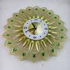 Crystal Leaves Wall Clock None-Ticking Silents Battery Operated Clocks Decorative Wall Clocks for Living Room Decors