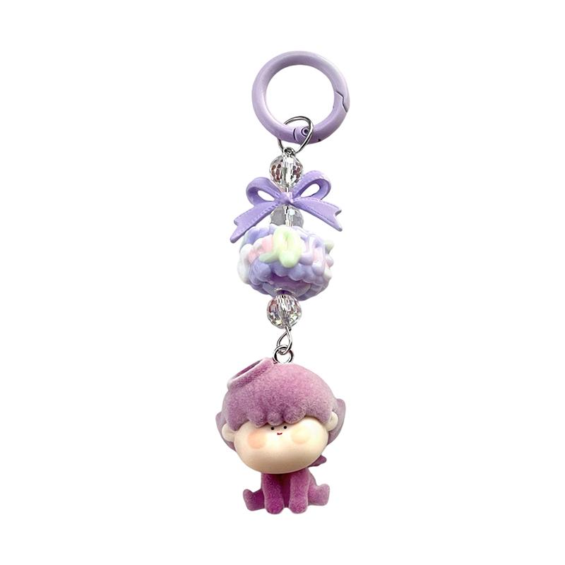 Christmas Labubu Kawaii Particles Keychain Bag Cell Phone Charm Key Chain Christmas Gift Cute Plush Charm