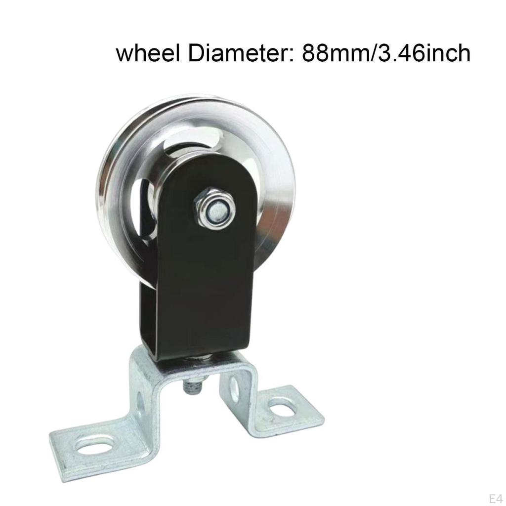 Gym Pulley Cable Wheel Multifunctional Attachment Practical Compact Black Rotation Exercise