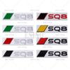 New 3D S8 Q8 SQ8 Adhesive Metal Alloy Emblem Car Body Rear Trunk Badge Auto Accessory For  Audi S8 Q8 SQ8