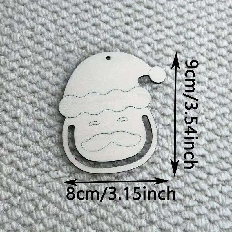 Top Quality 24Pcs Wooden Santa Claus Ornaments Set for DIY Painting Christmas Crafts Birthday Decorations Home Festive Accents