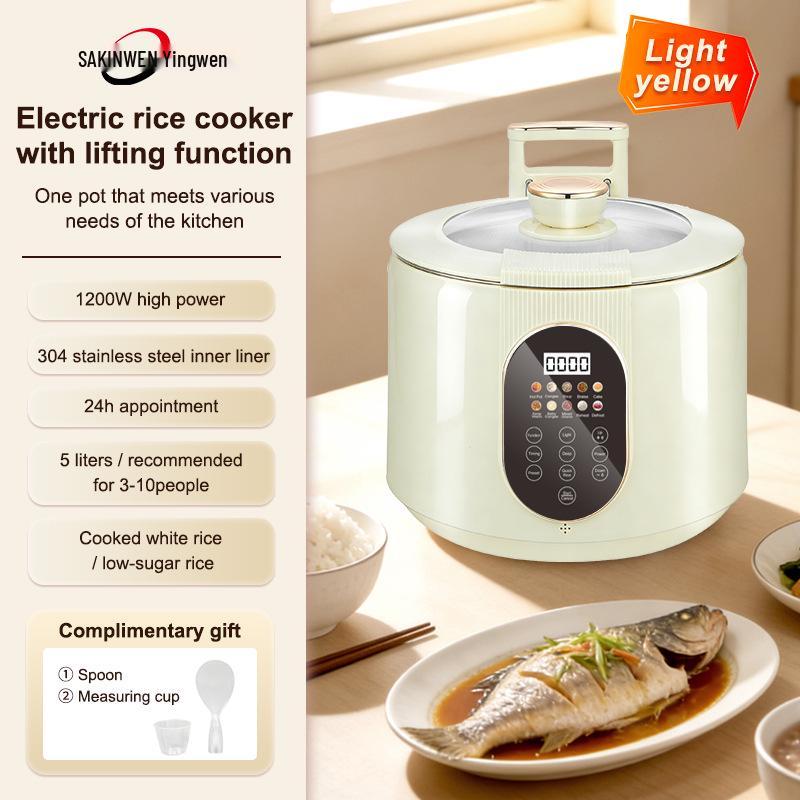 Multifunctional Rice Cooker with Water Separation, Steaming, and 304 Stainless Steel Inner Pot