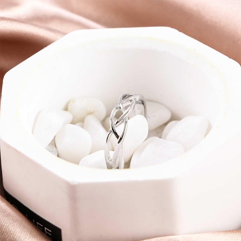 Women Men Opening Bridal Lovers Ring White Gold Plated Copper Wedding Rings Crystal Couple Rings
