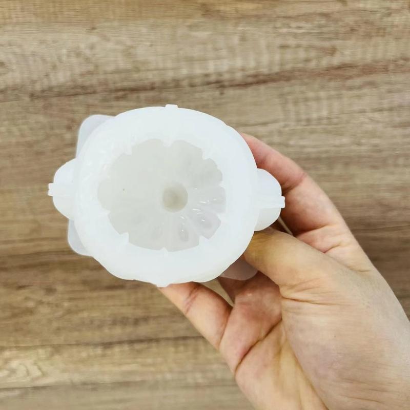 Versatile Silicone Mold for Robot Pumpkin Candle Halloween Aromatherapy Mould Easy Release Festive Decoration Molds