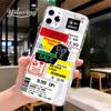 Custodia per telefono con etichetta a codice a barre retrò per iPhone 12 13 mini 11 Pro XS Max X XS XR 7 8 Plus Custodia morbida per iPhone 11 12 Pro SE2020