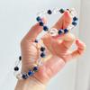 Design Sense Natural Lapis Lazuli White Crystal Contrasting Color Bracelet Bracelet