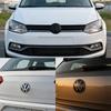 For Volkswagen 1Pcs ABS Replacement VW Polo Car Front Logo Grille Badge Trunk Badge For Volkswagen Polo 6 2019-2024 Car Accessories