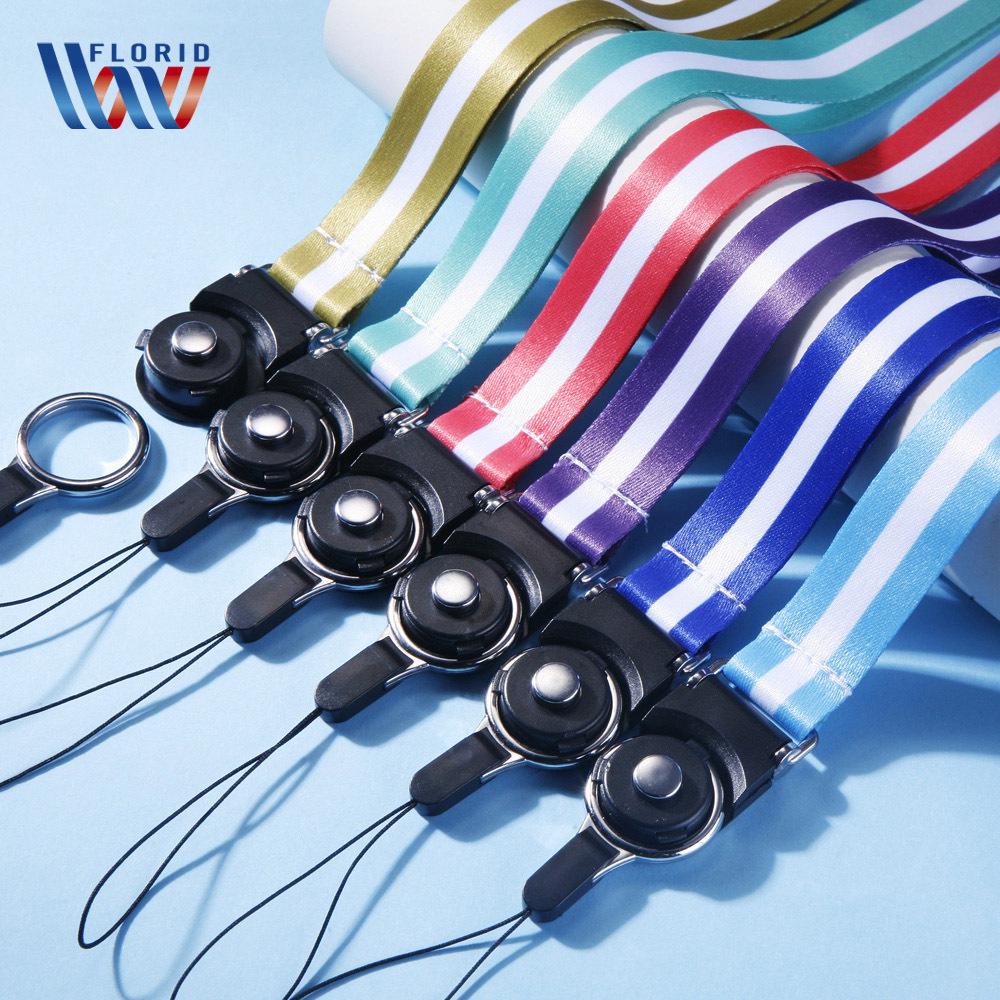 2-in-1 Double-Sided Phone Lanyard with Detachable Rotating Buckle and Card Holder Compatibility