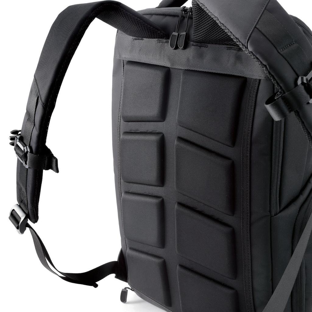 ELECOM Backpack with 3-Compartment Design, Black, BM-BP03BK