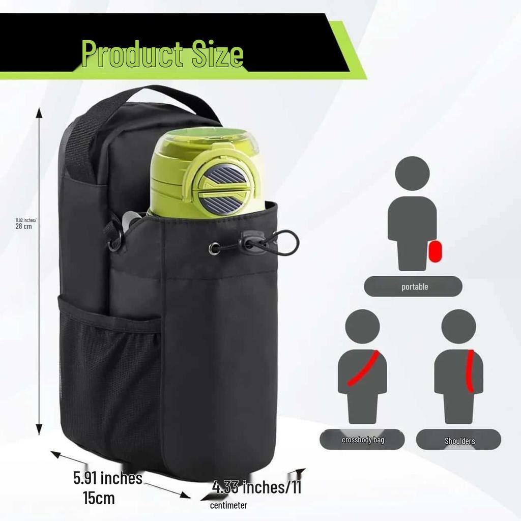 Transgraniczna torba na magnetyczną butelkę na wodę do fitnessu: Duża torba Crossbody na siłownię dla mężczyzn