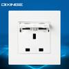 86 Type British Standard 13A Wall Socket with Dual USB Charging Ports