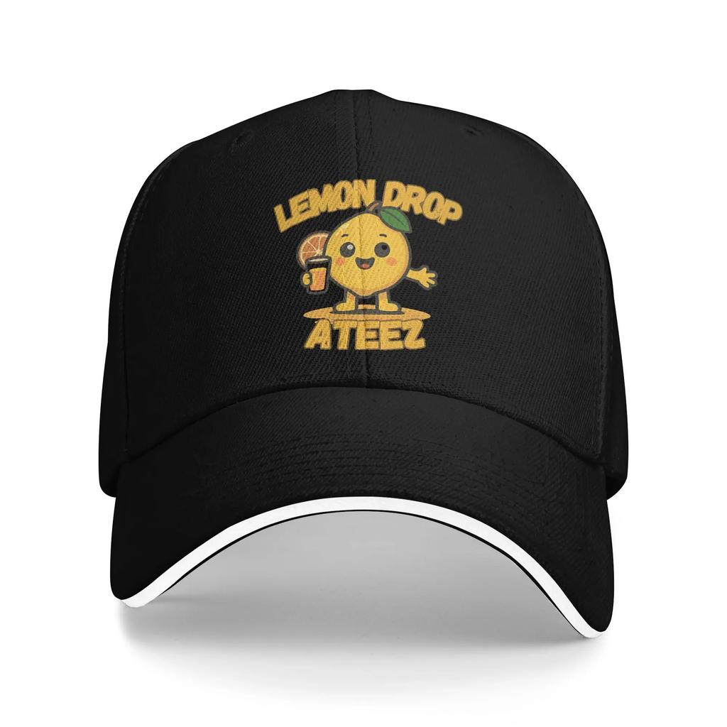 Ateez Aniteez Golden Hour Citroen Accessoires Mannen Vrouwen Baseballpet Papa Hoed Casual Formele Hoofddeksels Verstelbare Pasvorm Snapback Pet