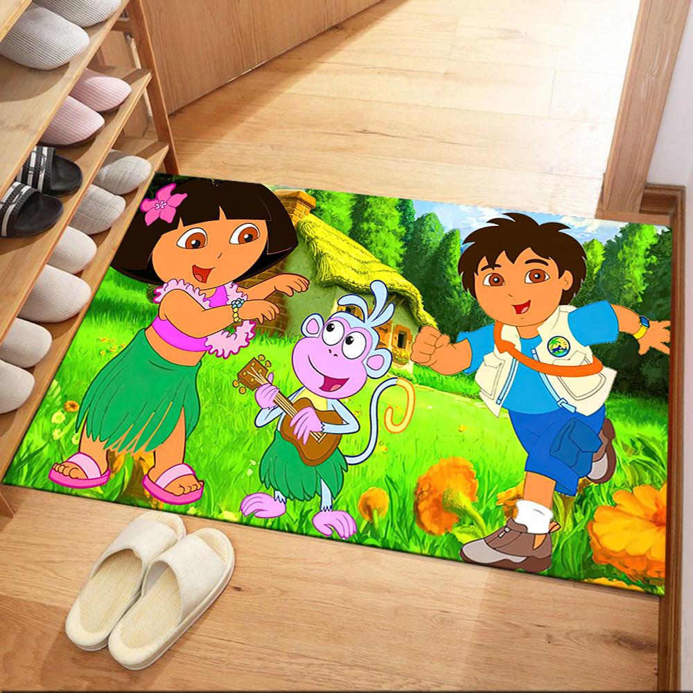 Dora Explorer Area Rug Perfect for Study room Entryway Kitchen Game Room Anti-slip Rug Office home decor Gift for Festivals
