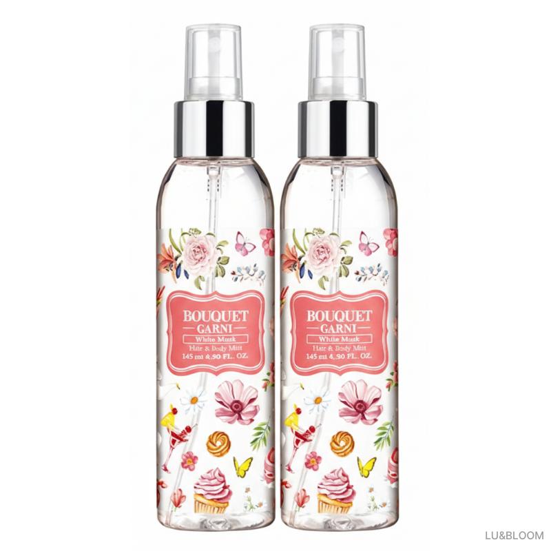 

Bouquet Garni Парфумований спрей для волосся та тіла Дитяча припудреність 145 мл * 2 шт. (+Безкоштовний подарунок)