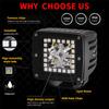 2x 3" Spot Pods LED Work Light RGB Halo Ring Chasing Multi-Color Remote Control