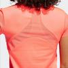 Adidas Training HEAT.RDY Moisture-Wicking Breathable Mesh Panels Round Neck Short Sleeve Training T-Shirt Women Signal Pink GL6923