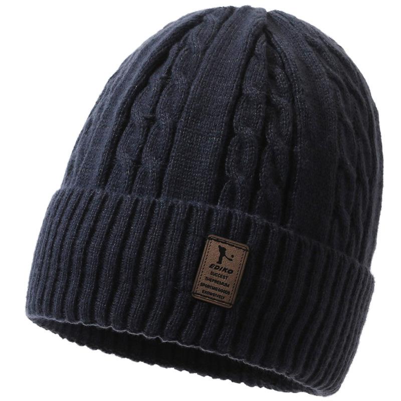 Wintermütze Samt Dicke Herren Strickmütze Warme Mütze Outdoor Ärmelkappe Skullies Beanies Ski Slouchy Cap
