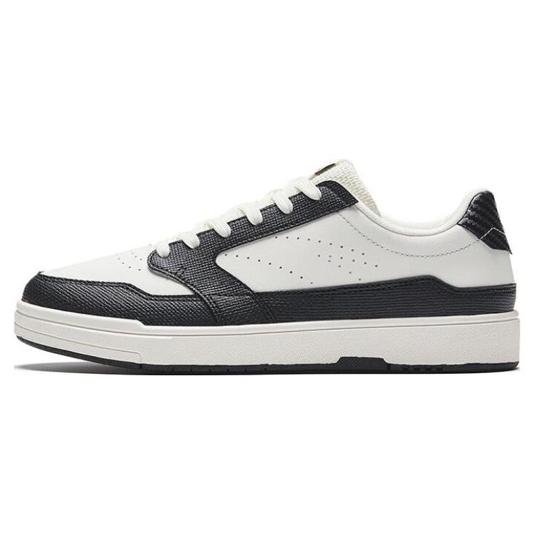 New Anta Slip Resistant Cushioning Low Top Skateboard Shoes Women's Ivory White/Black 122338011-2