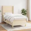 3131886 vidaXL Divan Bed with Mattress Cream 90x200 Cm Fabric
